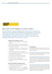 Was man im FIC-Support so alles erlebt ... - Baumann Koelliker AG