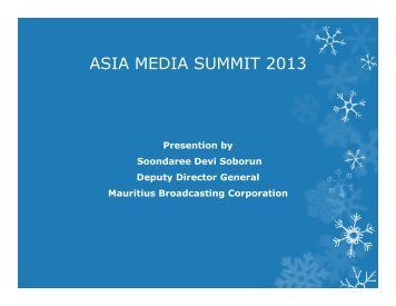 ASIA MEDIA SUMMIT 2013