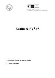 Evaluace PVŠPS