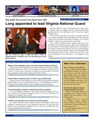 Long appointed to lead Virginia National Guard