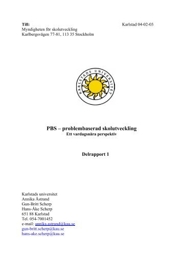 PBS – problembaserad skolutveckling