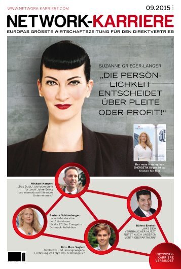 Network-Karriere / Ausgabe 09/15 - Die Persönlichkeit entscheidet über Pleite oder Profit