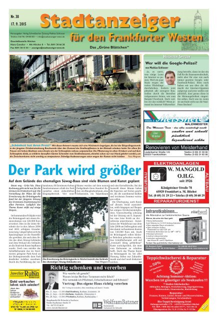 Stadtanzeiger für den Frankfurter Westen