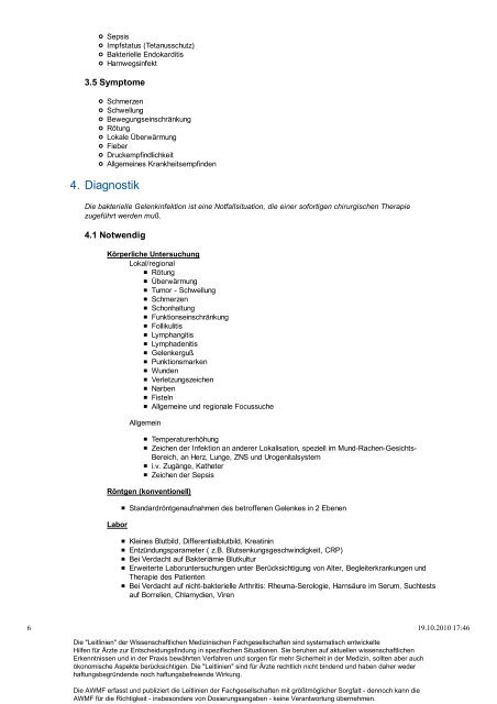 012-010 S1 Bakterielle Gelenkinfektionen 05-2008 05-2013 - AWMF