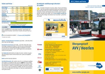 Clever reisen mit dem Ãœbergangstarif AVV / Heerlen