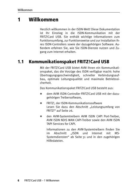 Handbuch FRITZ!Card USB - AVM