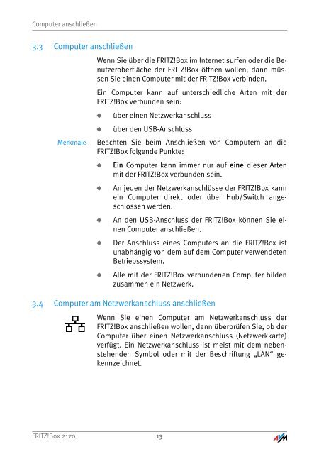 Handbuch FRITZ!Box 2170 - AVM