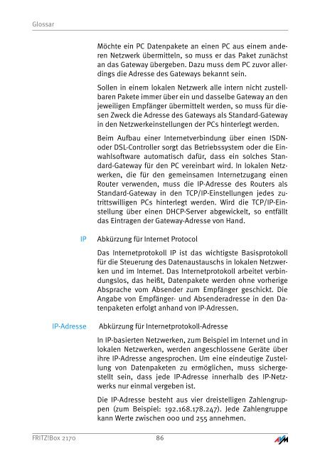 Handbuch FRITZ!Box 2170 - AVM
