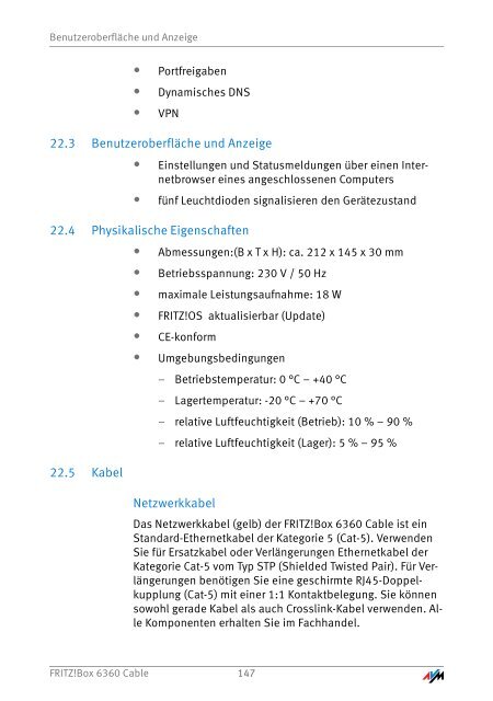 Handbuch FRITZ!Box 6360 Cable - AVM