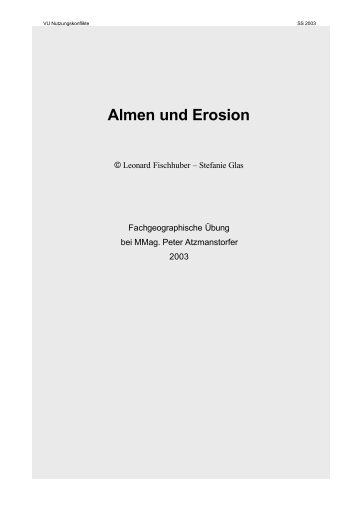 Almen - Erosion