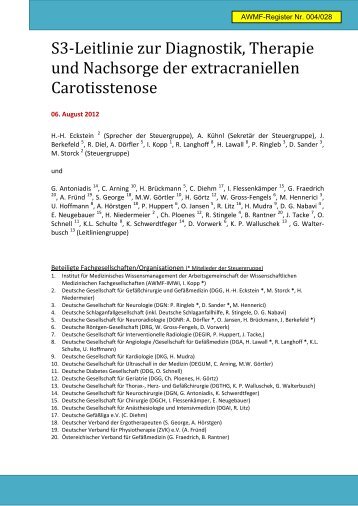 Extracranielle Carotisstenose - AWMF