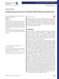 Health Supervision for Children With Marfan Syndrome ... - Pediatrics