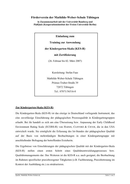 Ausschreibung im PDF-Format - Mathilde-Weber-Schule