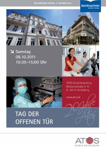 rnz-anzeigen-spezial, 5. oktober 2011 - ATOS Klinik Heidelberg