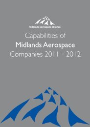 Capabilities of Midlands Aerospace Companies 2011 - 2012