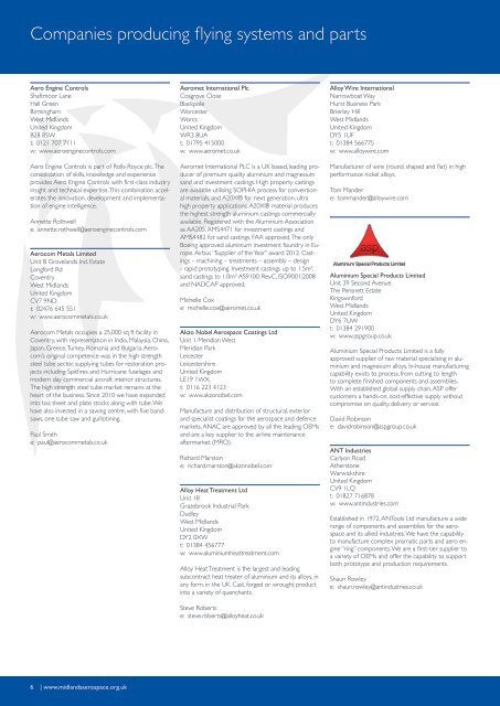 Midlands Aerospace Companies 2013 2014