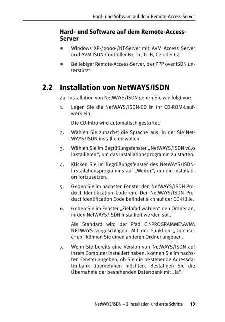 AVM NetWAYS/ISDN