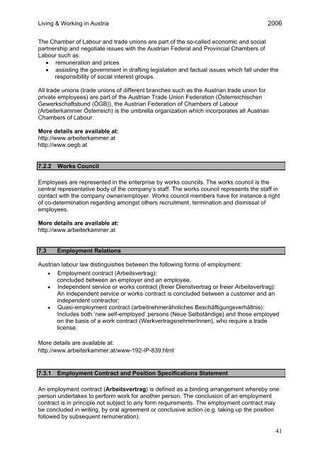7. Terms and Conditions of Employment - Arbeitsmarktservice ...
