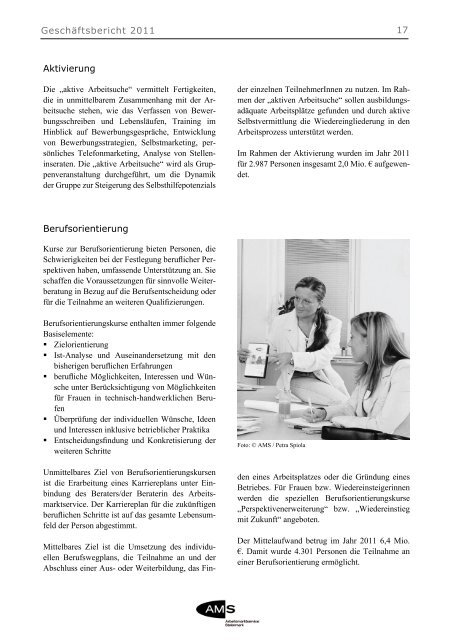 Geschäftsbericht 2011 - Arbeitsmarktservice Österreich