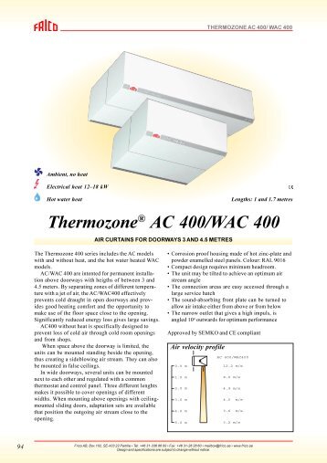 Thermozone AC 400/WAC 400