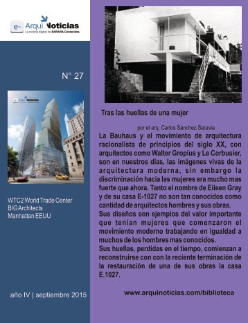 e-An N° 27 nota N° 1  Tras las huellas de una mujer por el arq. Carlos Sánchez Saravia