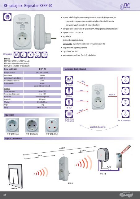 SYSTEM STEROWANIA BEZPRZEWODOWEGO www.rf-control.pl