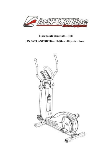 Használati útmutató – HU IN 3639 inSPORTline Halifax ellipszis tréner