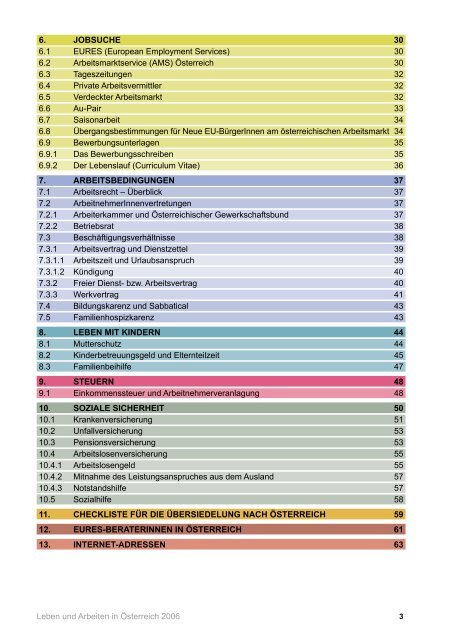 Leben und Arbeiten in Österreich Fläche - Arbeitsmarktservice ...