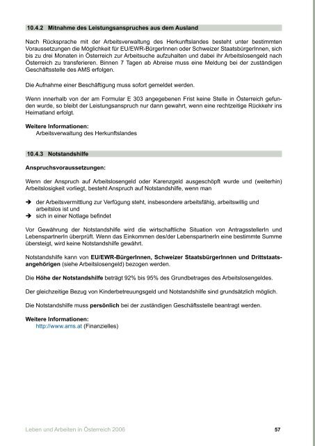 Leben und Arbeiten in Österreich Fläche - Arbeitsmarktservice ...