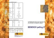 RozmÄry a parametry kotle BENEKOV pelling 27