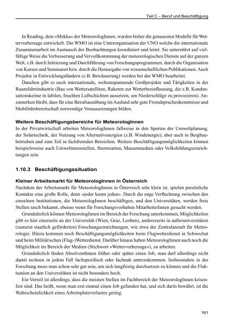 AMS Jobchancen Studium 2010/2011 - Naturwissenschaften