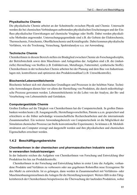 AMS Jobchancen Studium 2010/2011 - Naturwissenschaften