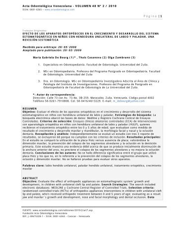 Página | 1 - Acta Odontológica Venezolana