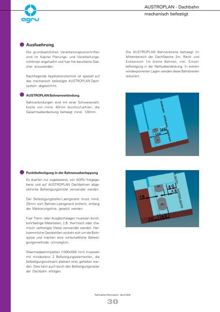 AUSTROPLAN - Dachbahn - AGRU Kunststofftechnik GmbH