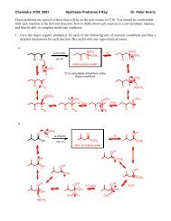 Chemistry 3720, 2007 Synthesis Problems II Key Dr. Peter Norris ...