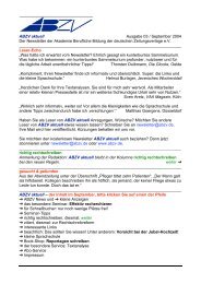 ABZV aktuell Ausgabe 03  / September 2004 Der Newsletter der ...