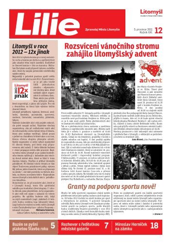 12 Rozsvícení vánočního stromu zahájilo litomyšlský advent 5 7 18