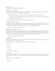 MÃA 155 PROBLEM SET: Binomial option pricing Exercise 1. Call ...