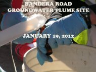 BANDERA ROAD GROUNDWATER PLUME SITE JANUARY 19 2012