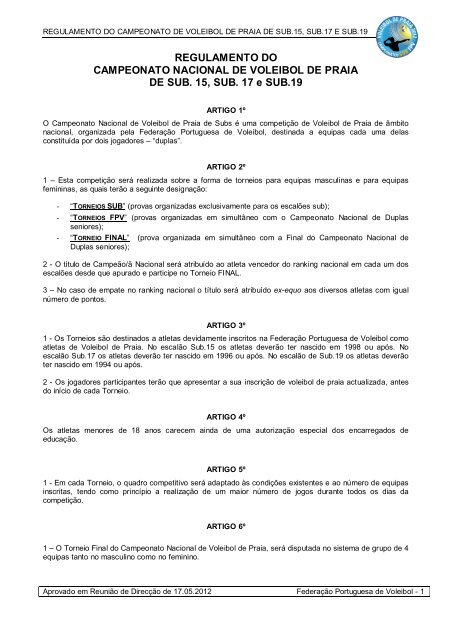 Regulamento Técnico de Voleibol – Feminino – Jogos Comerciários