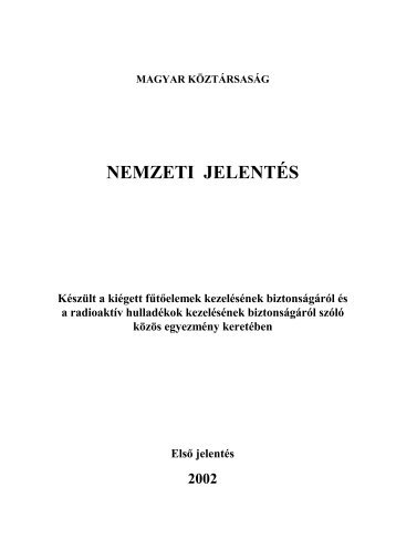 NEMZETI JELENTÉS