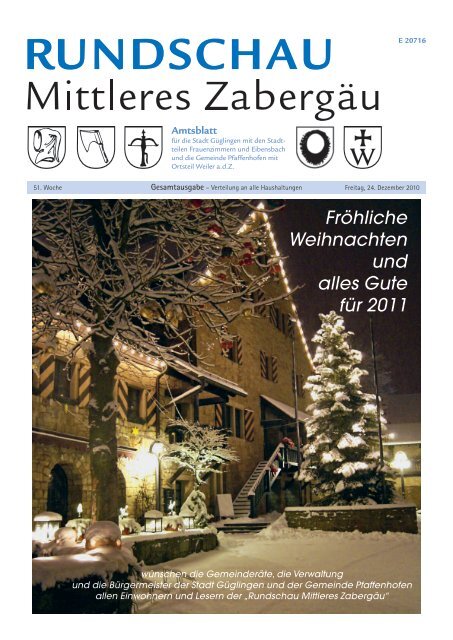 Fröhliche Weihnachten und alles Gute für 2011 - Güglingen