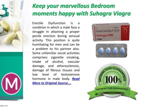 Suhagra or Viagra- pills that change the sexual fantasy