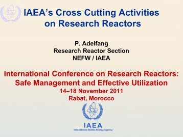 IAEA PECES Research Reactor - Nuclear Sciences and ...