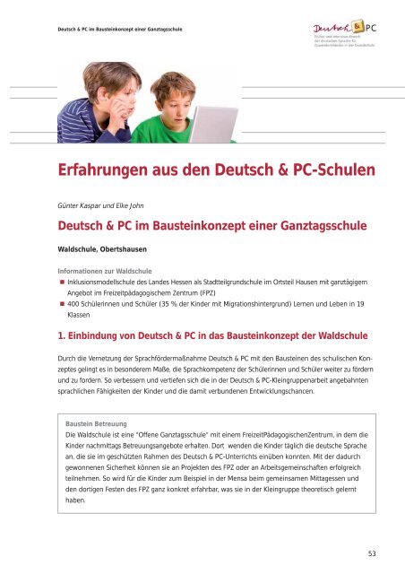 2. Handreichung Deutsch & PC - Grundschule - Hessen