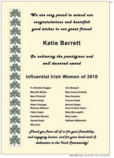 Most Influential Women - Irish Central