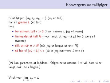 Konvergens av tallfølger