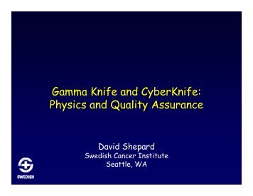 Gamma Knife and CyberKnife Physics and Quality Assurance