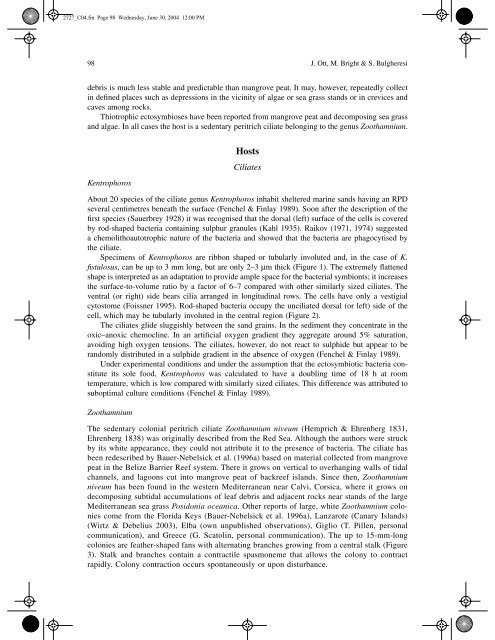 marine microbial thiotrophic ectosymbioses - HYDRA-Institute