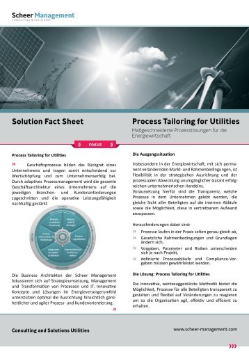 Solution Fact Sheet Process Tailoring for Utilities - Scheer ...